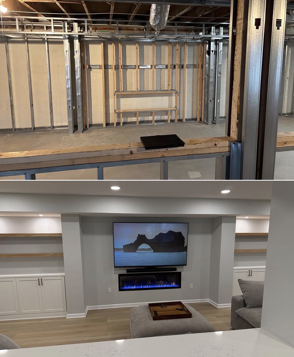 Media Wall & Fireplace — Completed
